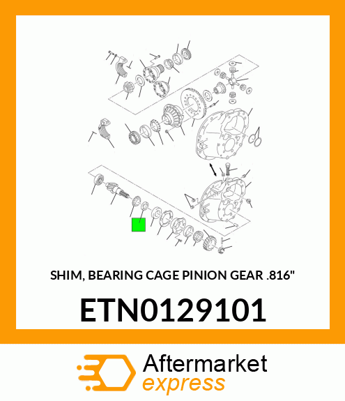 SHIM, BEARING CAGE PINION GEAR .816" ETN0129101