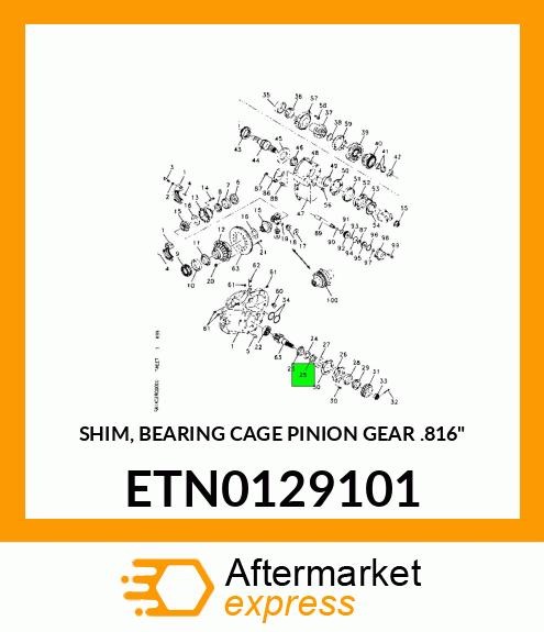 SHIM, BEARING CAGE PINION GEAR .816" ETN0129101