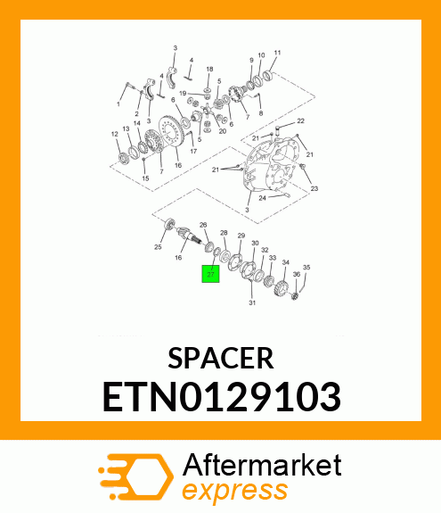 SHIM, BEARING CAGE PINION GEAR .817" ETN0129103