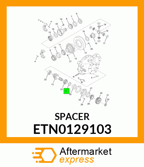 SHIM, BEARING CAGE PINION GEAR .817" ETN0129103