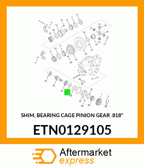 SHIM, BEARING CAGE PINION GEAR .818" ETN0129105