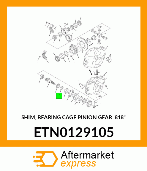 SHIM, BEARING CAGE PINION GEAR .818" ETN0129105