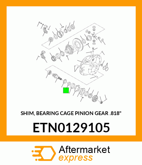 SHIM, BEARING CAGE PINION GEAR .818" ETN0129105