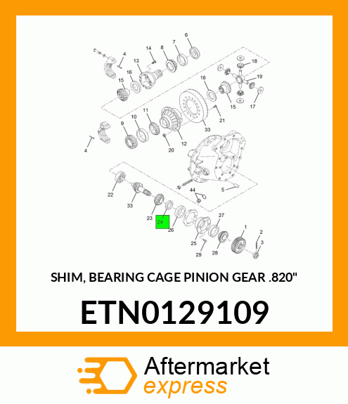 SHIM, BEARING CAGE PINION GEAR .820" ETN0129109