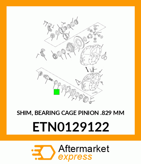 SHIM, BEARING CAGE PINION .829 MM ETN0129122