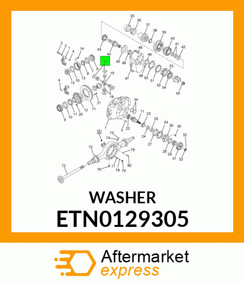 WASHER, THRUST DIFFERENTIAL SPIDER GEAR ETN0129305