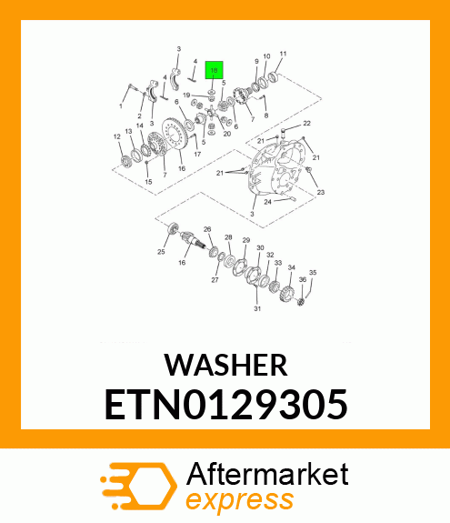 WASHER, THRUST DIFFERENTIAL SPIDER GEAR ETN0129305