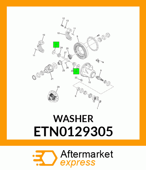 WASHER, THRUST DIFFERENTIAL SPIDER GEAR ETN0129305