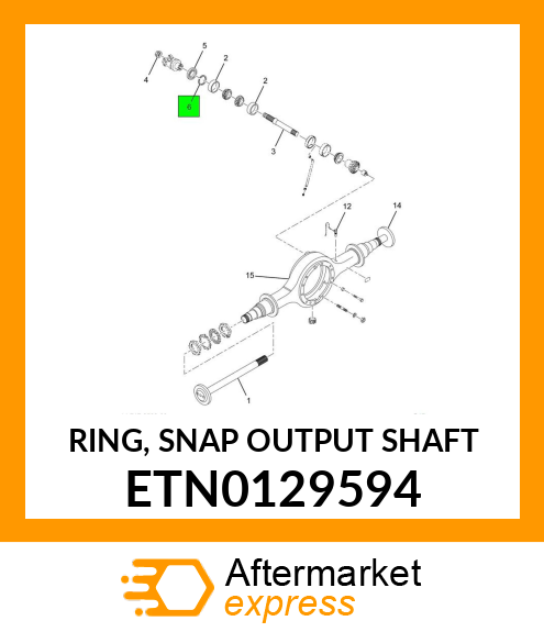 RING, SNAP OUTPUT SHAFT ETN0129594