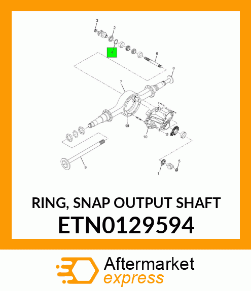 RING, SNAP OUTPUT SHAFT ETN0129594