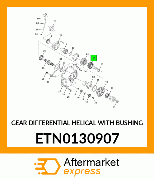 GEAR DIFFERENTIAL HELICAL WITH BUSHING ETN0130907