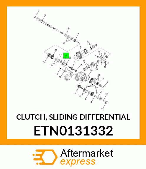 CLUTCH, SLIDING DIFFERENTIAL ETN0131332