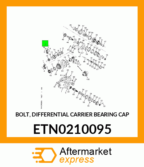 BOLT, DIFFERENTIAL CARRIER BEARING CAP ETN0210095