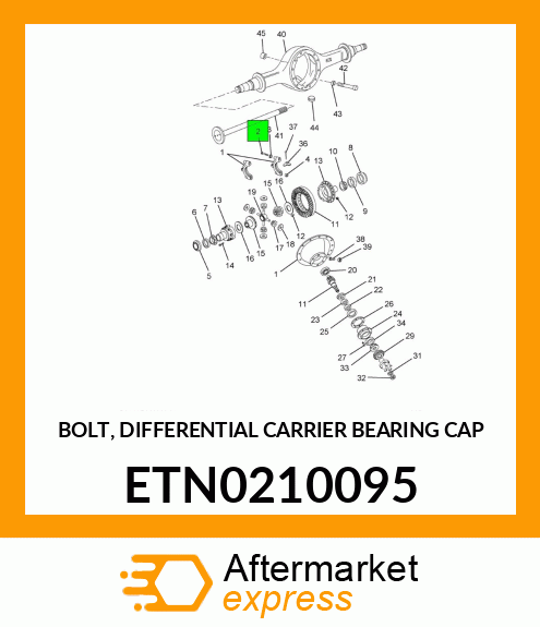 BOLT, DIFFERENTIAL CARRIER BEARING CAP ETN0210095