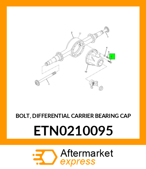 BOLT, DIFFERENTIAL CARRIER BEARING CAP ETN0210095