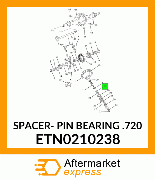 SPACER- PIN BEARING .720 ETN0210238