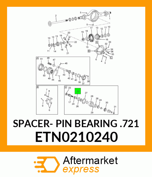 SPACER- PIN BEARING .721 ETN0210240