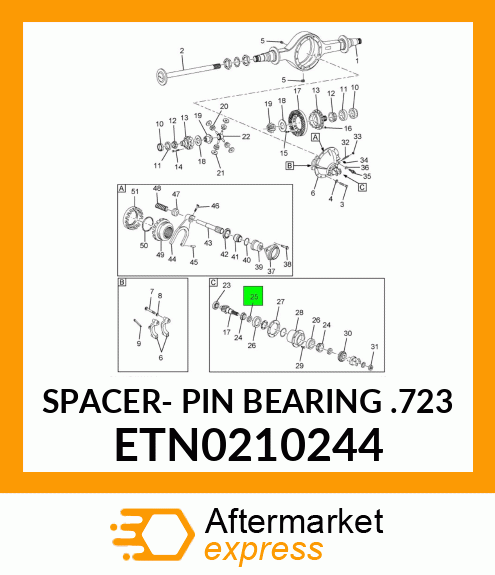 SPACER- PIN BEARING .723 ETN0210244