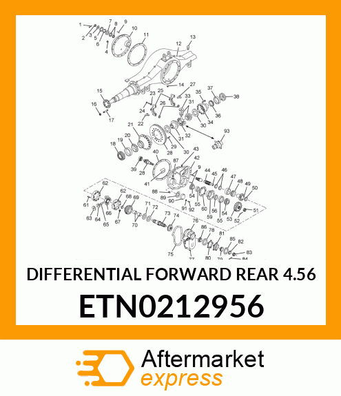 DIFFERENTIAL FORWARD REAR 4.56 ETN0212956