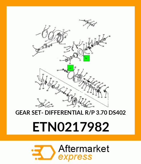 GEAR SET- DIFFERENTIAL R/P 3.70 DS402 ETN0217982