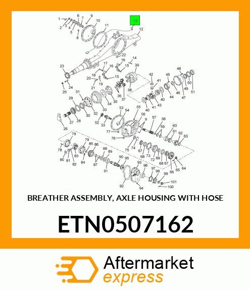 BREATHER ASSEMBLY, AXLE HOUSING WITH HOSE ETN0507162