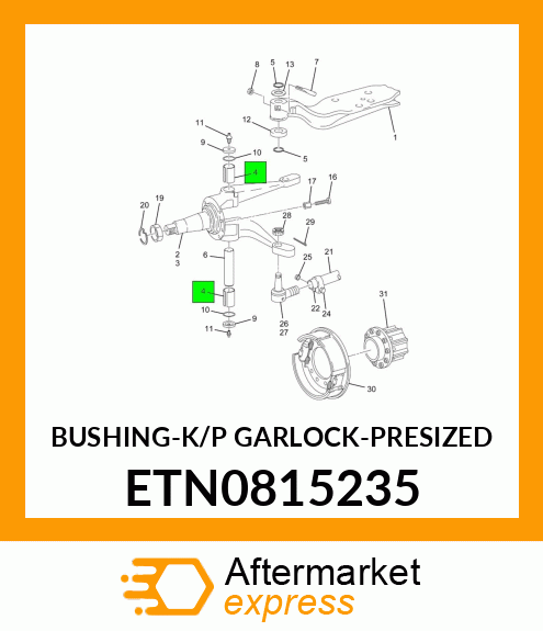 BUSHING-K/P GARLOCK-PRESIZED ETN0815235