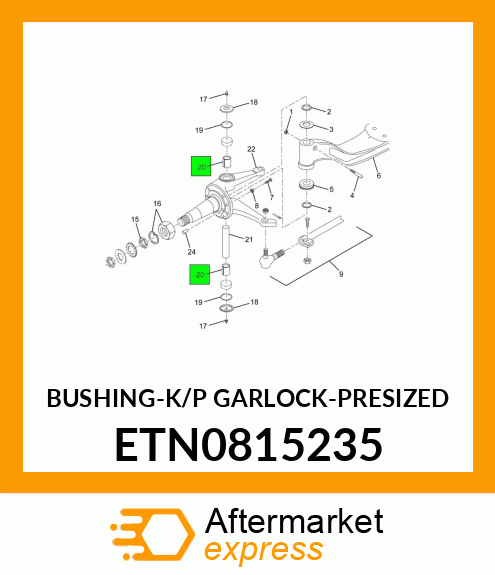 BUSHING-K/P GARLOCK-PRESIZED ETN0815235