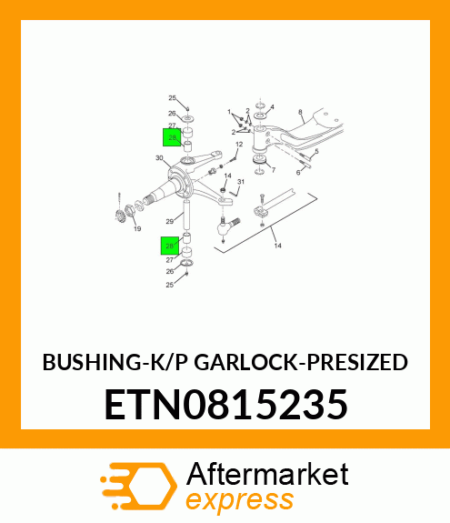 BUSHING-K/P GARLOCK-PRESIZED ETN0815235