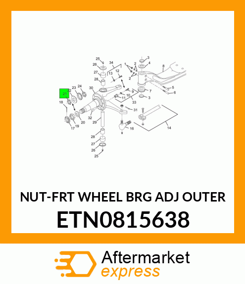 NUT-FRT WHEEL BRG ADJ OUTER ETN0815638