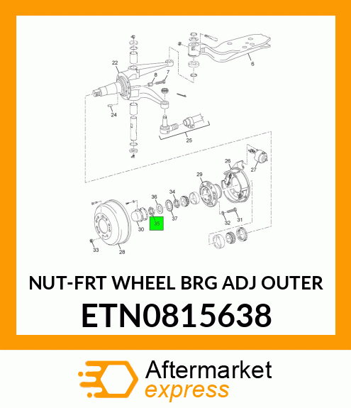 NUT-FRT WHEEL BRG ADJ OUTER ETN0815638