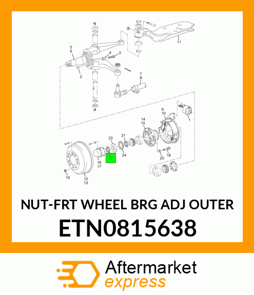 NUT-FRT WHEEL BRG ADJ OUTER ETN0815638