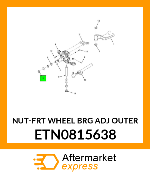 NUT-FRT WHEEL BRG ADJ OUTER ETN0815638