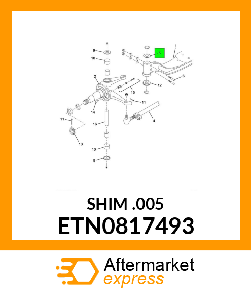 SHIM, STEERING KNUCKLE KING PIN .005" THICK ETN0817493