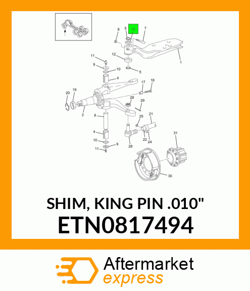 SHIM, KING PIN .010" ETN0817494