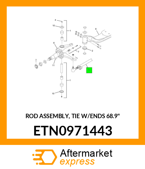 ROD ASSEMBLY, TIE W/ENDS 68.9" ETN0971443