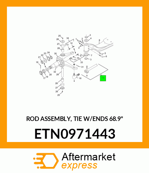 ROD ASSEMBLY, TIE W/ENDS 68.9" ETN0971443