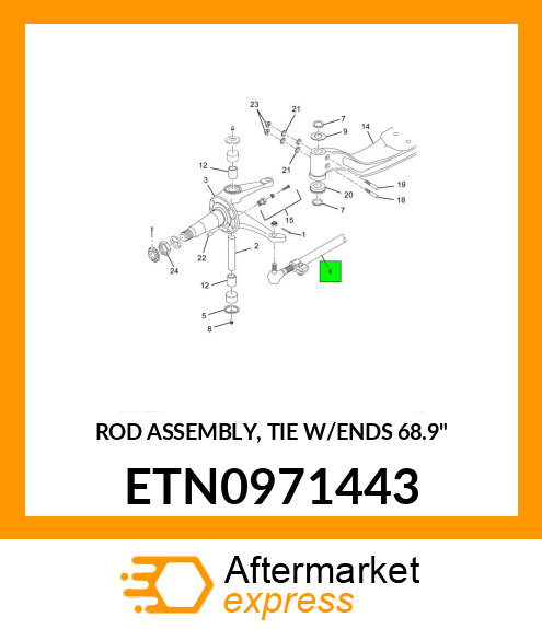 ROD ASSEMBLY, TIE W/ENDS 68.9" ETN0971443