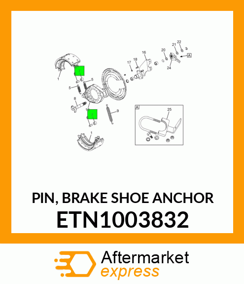 PIN, BRAKE SHOE ANCHOR ETN1003832