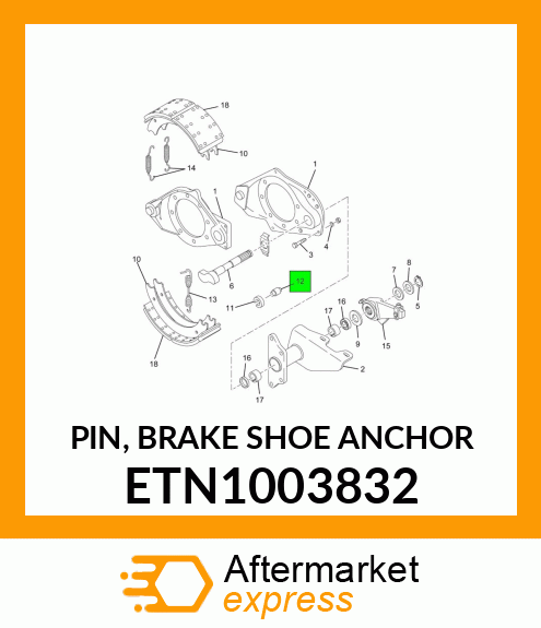 PIN, BRAKE SHOE ANCHOR ETN1003832