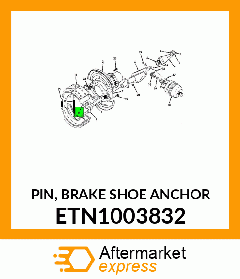 PIN, BRAKE SHOE ANCHOR ETN1003832