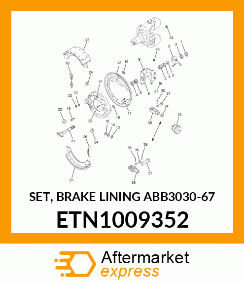 SET, BRAKE LINING ABB3030-67 ETN1009352