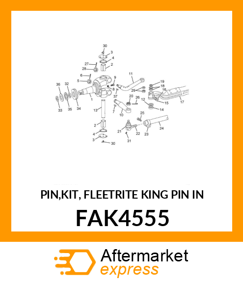 PIN,KIT, FLEETRITE KING PIN IN FAK4555