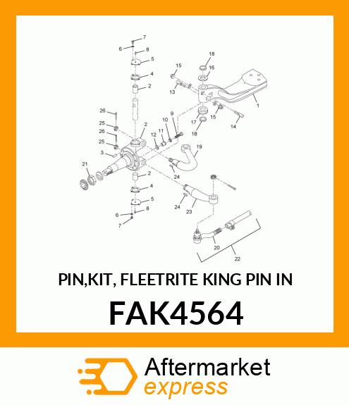 PIN,KIT, FLEETRITE KING PIN IN FAK4564