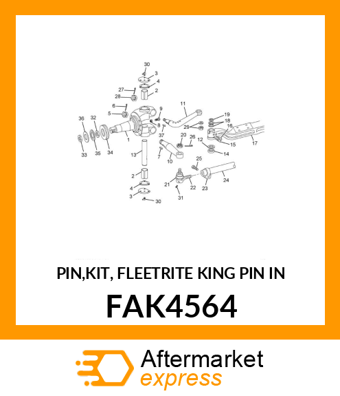 PIN,KIT, FLEETRITE KING PIN IN FAK4564