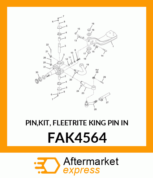 PIN,KIT, FLEETRITE KING PIN IN FAK4564