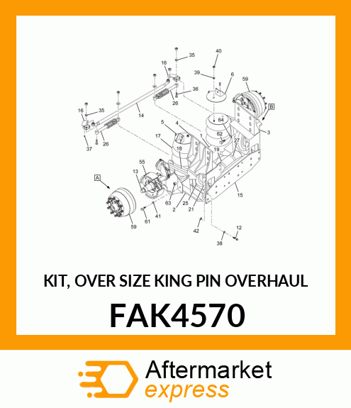 KIT, OVER SIZE KING PIN OVERHAUL FAK4570