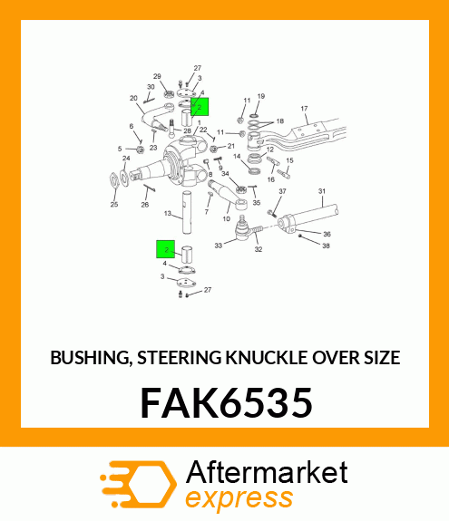 BUSHING, STEERING KNUCKLE OVER SIZE FAK6535