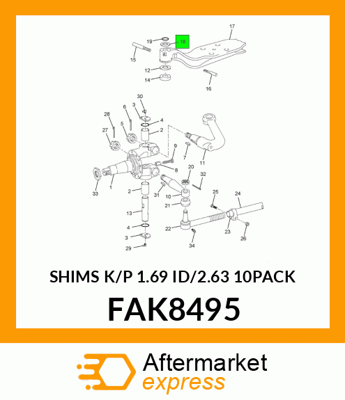 SHIMS K/P 1.69 ID/2.63 10PACK FAK8495