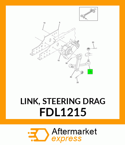 LINK, STEERING DRAG FDL1215