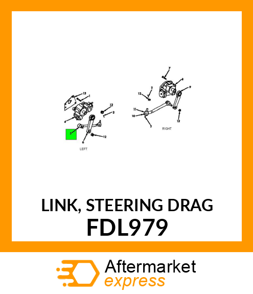 LINK, STEERING DRAG FDL979
